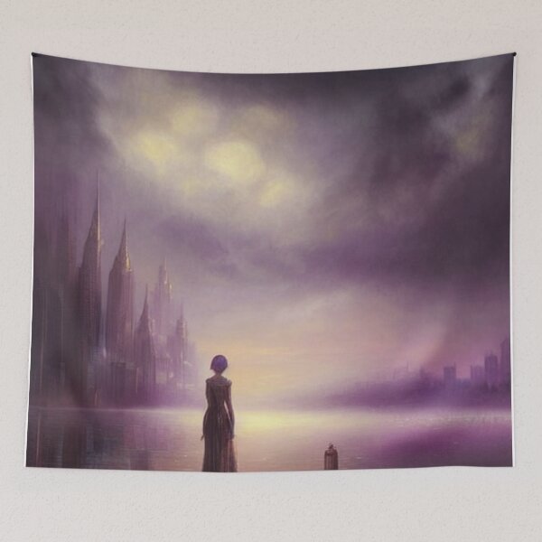 Item preview, The beautiful woman near the lake designed and sold by LunaChica.