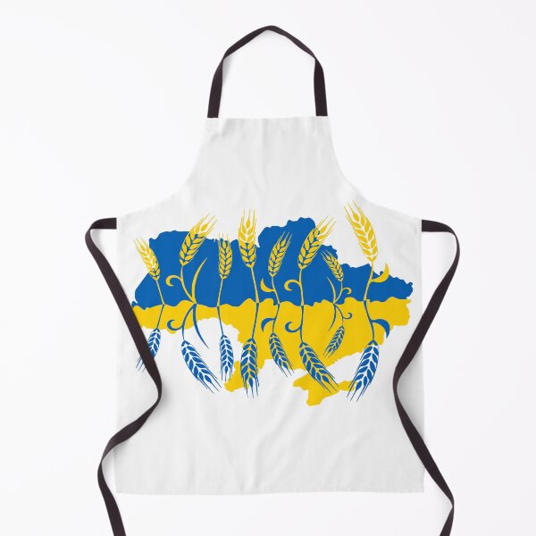 Item preview, Map of Ukraine decorated with mirror reflected wheat ear in Ukrainian flag colors designed and sold by CutieBlue.