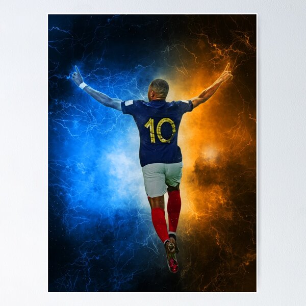 Kylian Mbappe Wall Art, Mbappe Soccer Poster