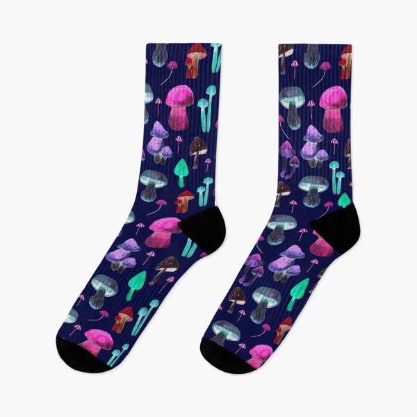 Item preview, Neon psychedelic watercolor mushrooms pattern designed and sold by Isabelle-T.