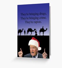 Tarjeta de felicitación Trump Christmas, los tres sabios