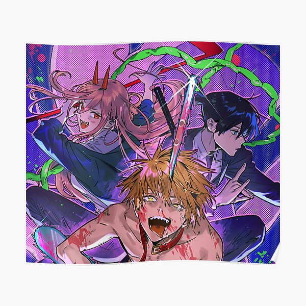 "Chainsaw Man Poster" Poster for Sale by Animeyste | Redbubble