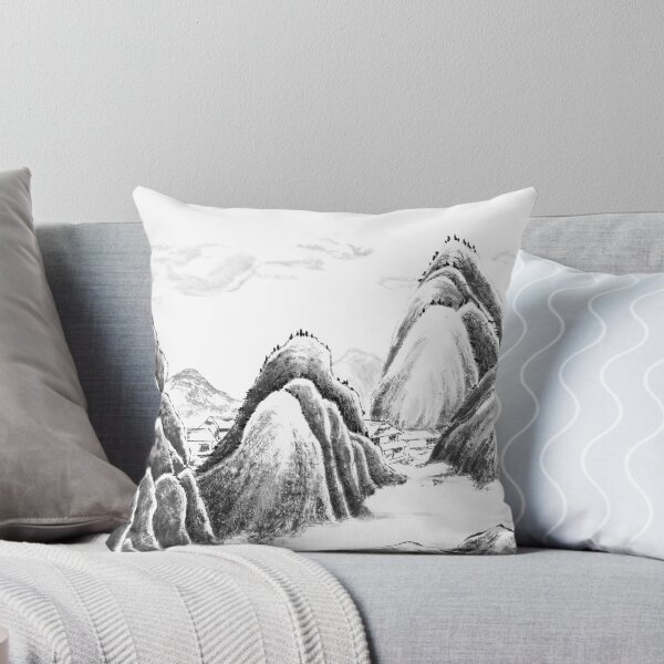 Item preview, Mountain Village - Ink - no Cally designed and sold by Birgit Moldenhauer.