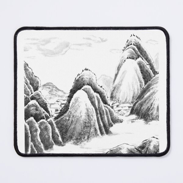 Item preview, Mountain Village - Ink - no Cally designed and sold by Birgit Moldenhauer.