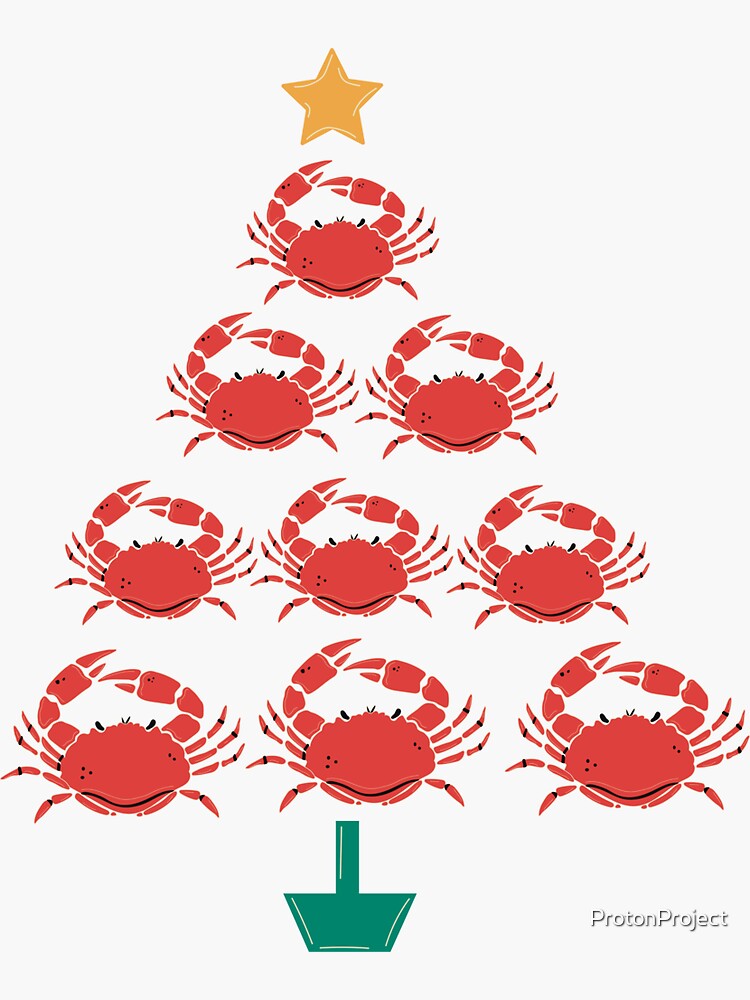 "The Christmas Island red crab christmas tree" Sticker for Sale by