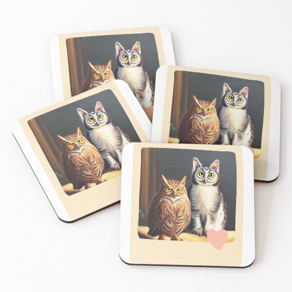 Item preview, A Cat and An Owl Funny Pet Owner Love Frame designed and sold by Trendy-Now.