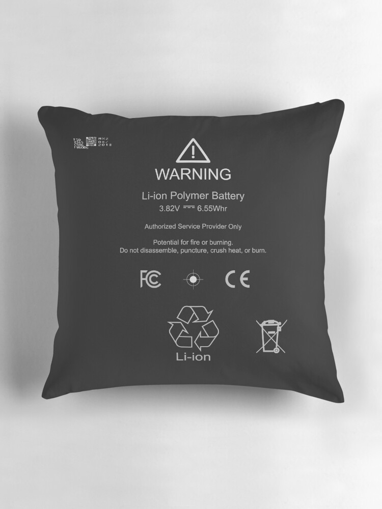 Thumbnail 3 of 4, Pillow, Lithium Ion Battery designed and sold by x64-Print.