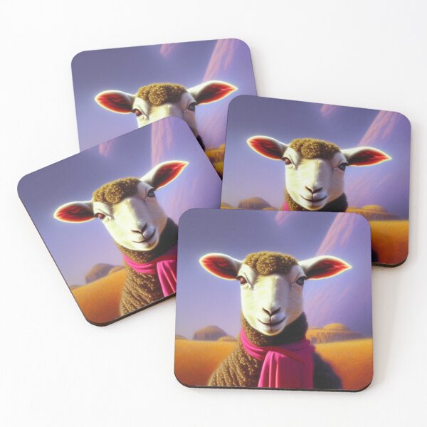 Item preview, Fashionable Sheep Wearing A Scarf designed and sold by ZenEverAI.