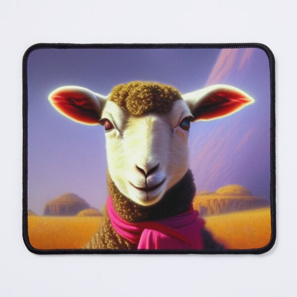 Item preview, Fashionable Sheep Wearing A Scarf designed and sold by ZenEverAI.