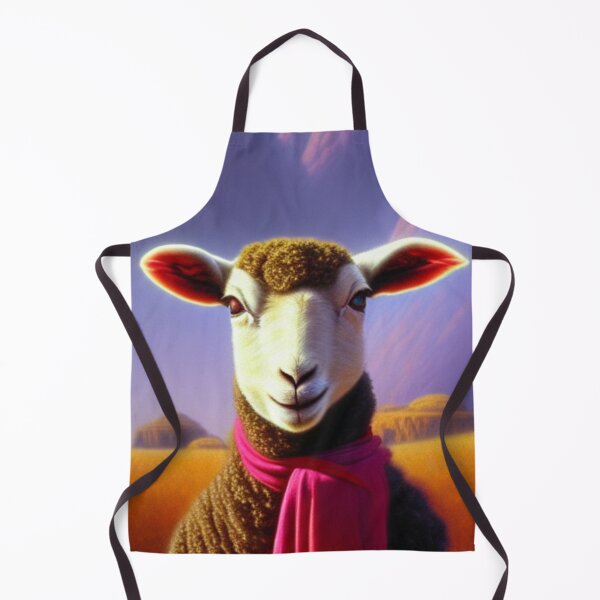 Item preview, Fashionable Sheep Wearing A Scarf designed and sold by ZenEverAI.