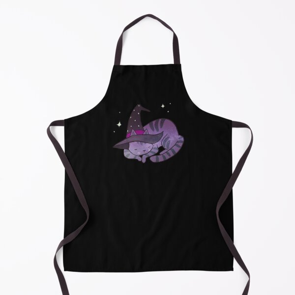 Item preview, A cute sleeping Galaxy Cat with a witch hat designed and sold by Yarafantasyart.
