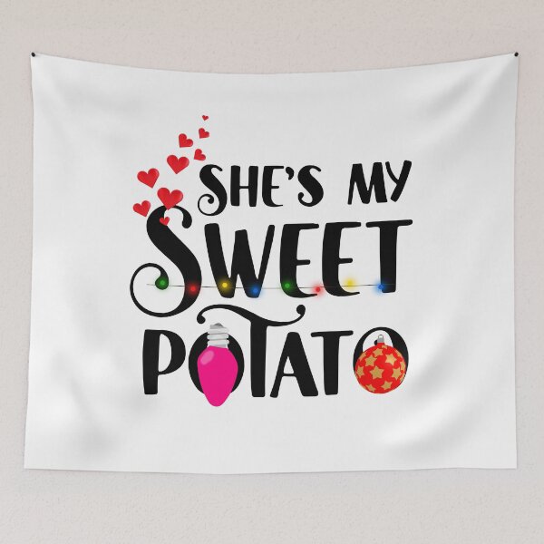 Item preview, She s my sweet potato i yam thanksgiving matching couple | Happy Thanksgiving matching couple sayings and quotes | gifts for thanksgiving matching couple designed and sold by ThanksVibe.