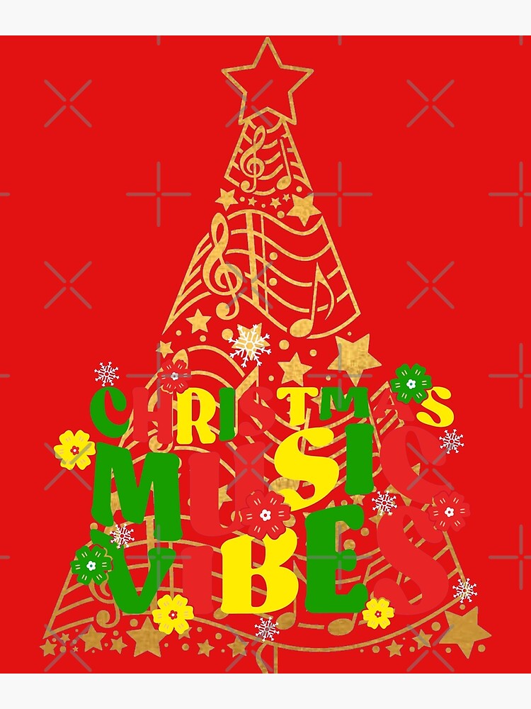 "Christmas Music Vibes Christmas tree" Poster for Sale by facePale