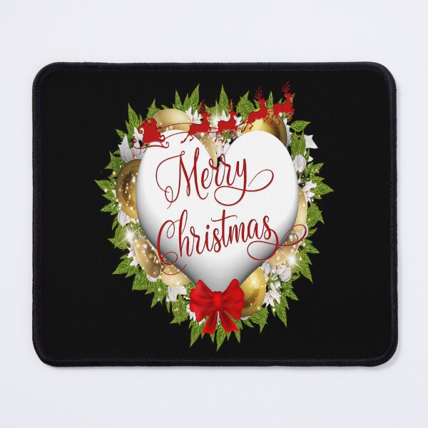 Item preview, Merry Christmas Heart Shaped Holiday Design designed and sold by TravelAl.