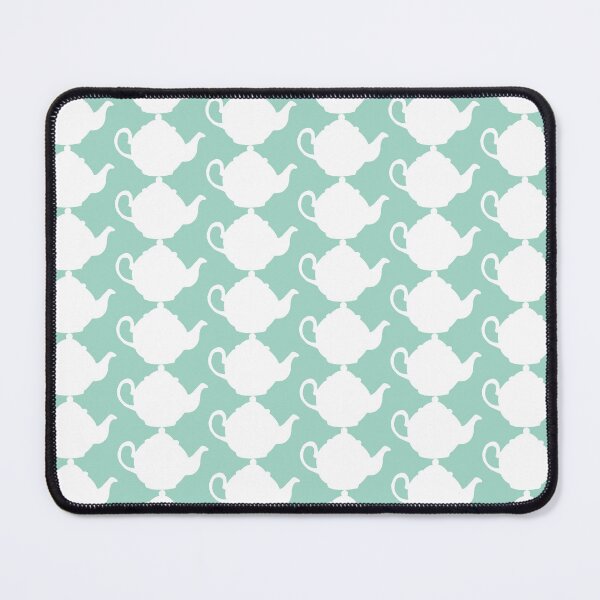 Item preview, Vintage Teapots on Duck Egg Blue designed and sold by HotHibiscus.