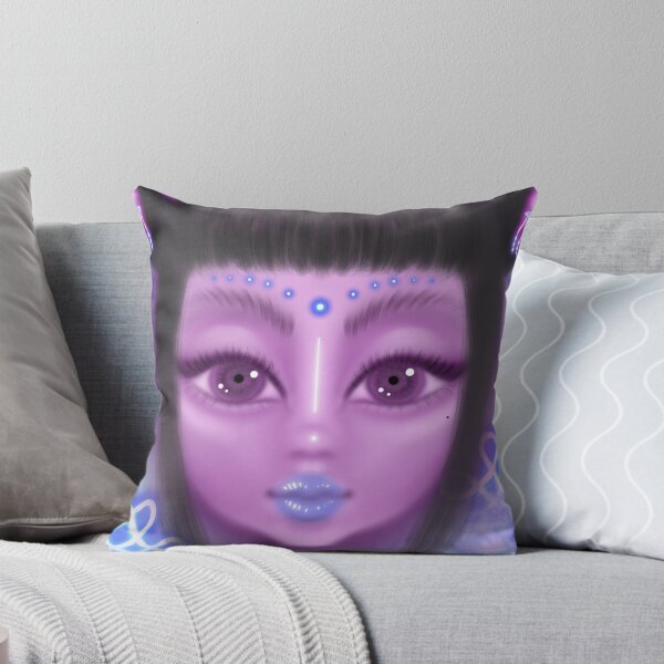 Item preview, japanese portrait geisha doll futuristic cyber neon designed and sold by KaliKannon.
