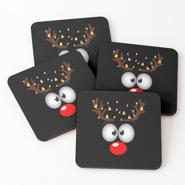 Item preview, Reindeer Face, Rudolph red nose, Santa's Helper, Christmas Family Matching Pyjama designed and sold by Cheffsspecials.