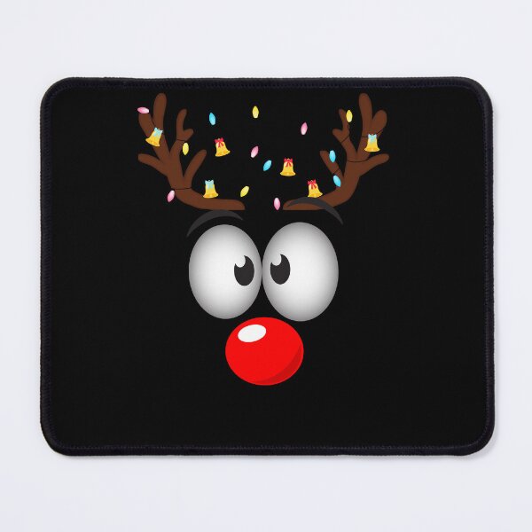 Item preview, Reindeer Face, Rudolph red nose, Santa's Helper, Christmas Family Matching Pyjama designed and sold by Cheffsspecials.