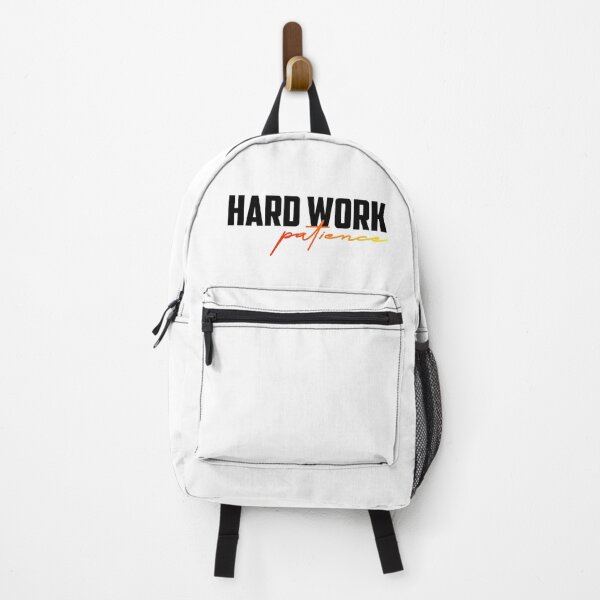 Item preview, ''HARD WORK & PATIENCE'' - Inspirational Quote Art designed and sold by MotivationSpark.