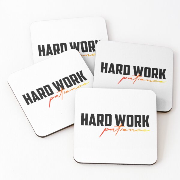 Item preview, ''HARD WORK & PATIENCE'' - Inspirational Quote Art designed and sold by MotivationSpark.