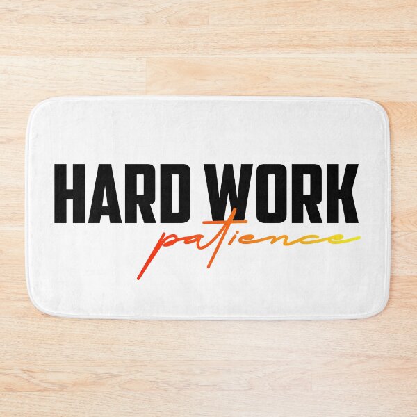 Item preview, ''HARD WORK & PATIENCE'' - Inspirational Quote Art designed and sold by MotivationSpark.