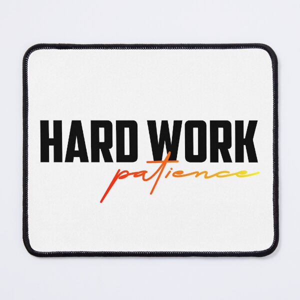 Item preview, ''HARD WORK & PATIENCE'' - Inspirational Quote Art designed and sold by MotivationSpark.