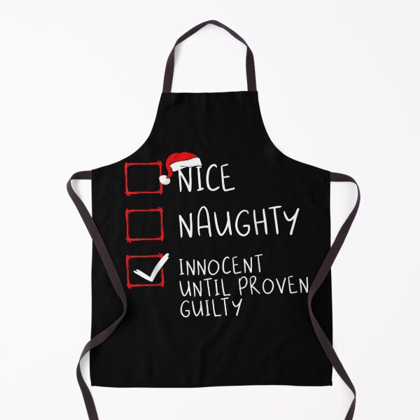 Item preview, Nice Naughty Innocent Until Proven Guilty Christmas List T-Shirt designed and sold by Larcossee ⭐⭐⭐⭐⭐.
