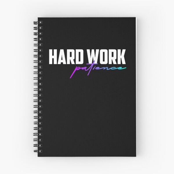 Item preview, ''HARD WORK & PATIENCE'' - Inspirational Quote Art designed and sold by MotivationSpark.