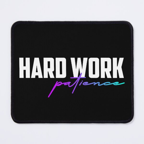 Item preview, ''HARD WORK & PATIENCE'' - Inspirational Quote Art designed and sold by MotivationSpark.