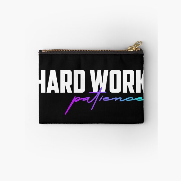 Item preview, ''HARD WORK & PATIENCE'' - Inspirational Quote Art designed and sold by MotivationSpark.