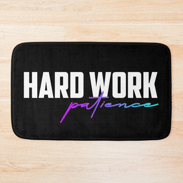 Item preview, ''HARD WORK & PATIENCE'' - Inspirational Quote Art designed and sold by MotivationSpark.