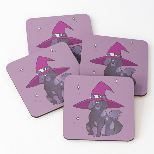 Item preview, A cute Galaxy Cat with a witch hat designed and sold by Yarafantasyart.