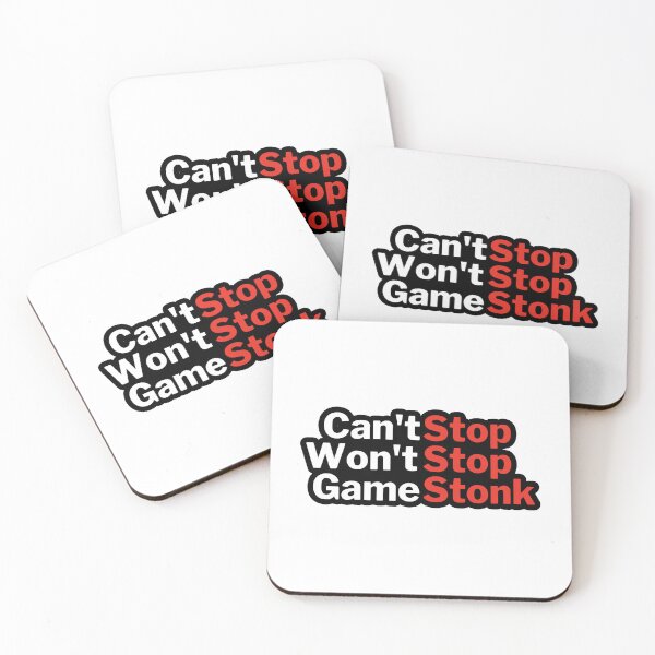 Item preview, Can't Stop, Won't Stop, Game Stonk meme - Roaring Kitty - Wallstreetbets Stocks (white) designed and sold by MillennialMemer.