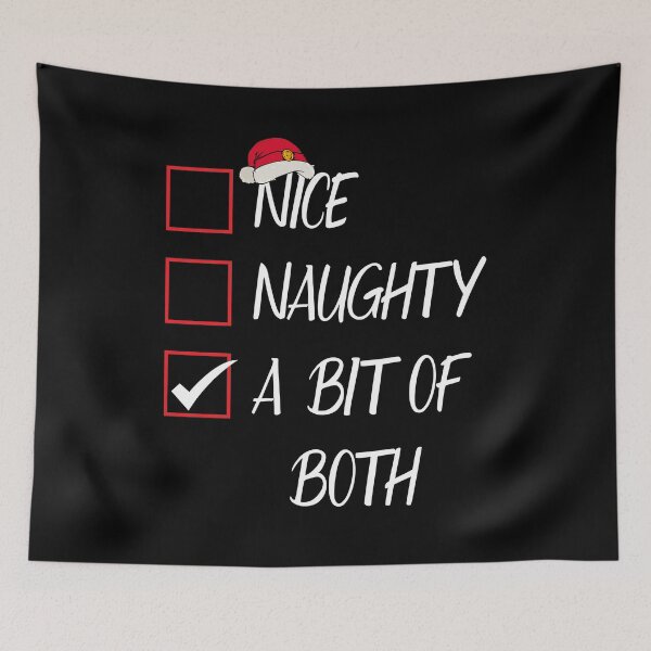 Item preview,  Nice Naughty A Bit Of Both Christmas List Xmas Santa Claus designed and sold by Tatus Brinal.