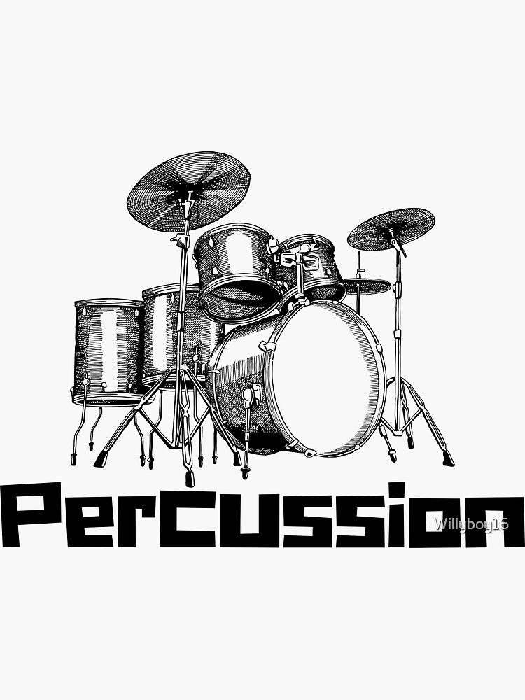 "Percussion Drum Set" Sticker for Sale by Willyboy16 Redbubble