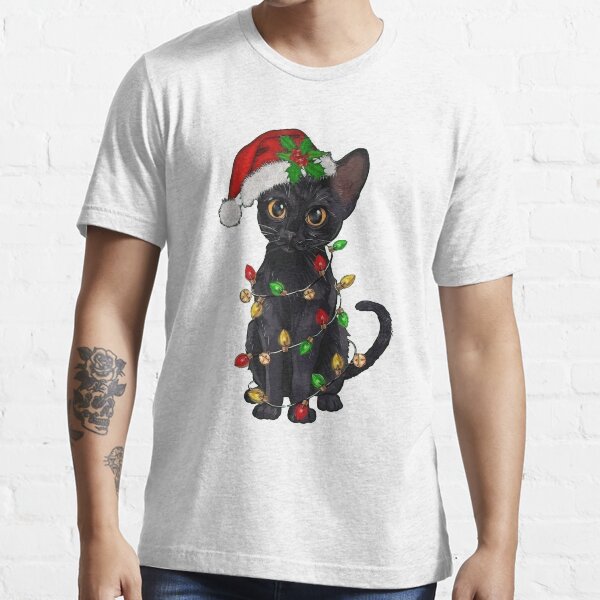 Item preview, Cat Christmas Sweater, Christmas Cat Sweatshirt, Black Cat Christmas Shirt, Kitten Christmas Shirt, Cat Lover Gift, Cat Mom Tshirt, Xmas Tee designed and sold by ppleroth.
