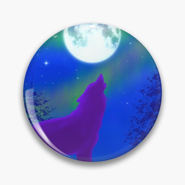 Item preview, Moon Snow Howling Wolf designed and sold by magicmandy.