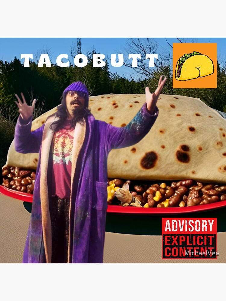 Taco Butt Album Cover Sticker For Sale By Michaelvee Redbubble 5744