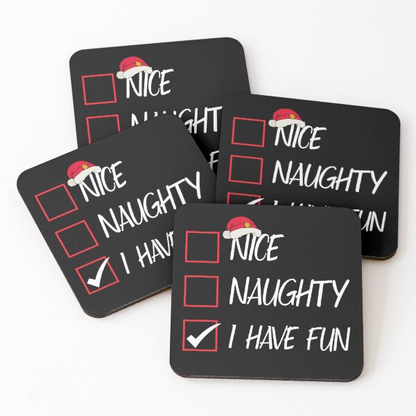 Item preview, Nice Naughty I Have Fun Christmas List Xmas Santa Claus designed and sold by Tatus Brinal.