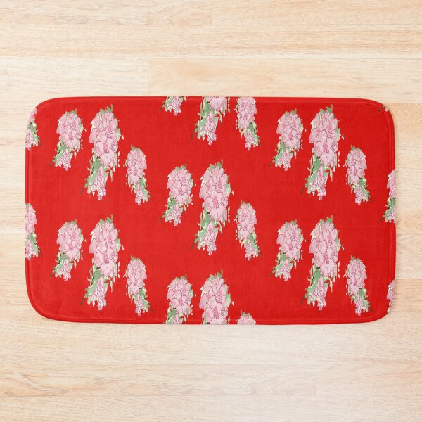 Item preview, Pink flower bunch on red designed and sold by tetibright.
