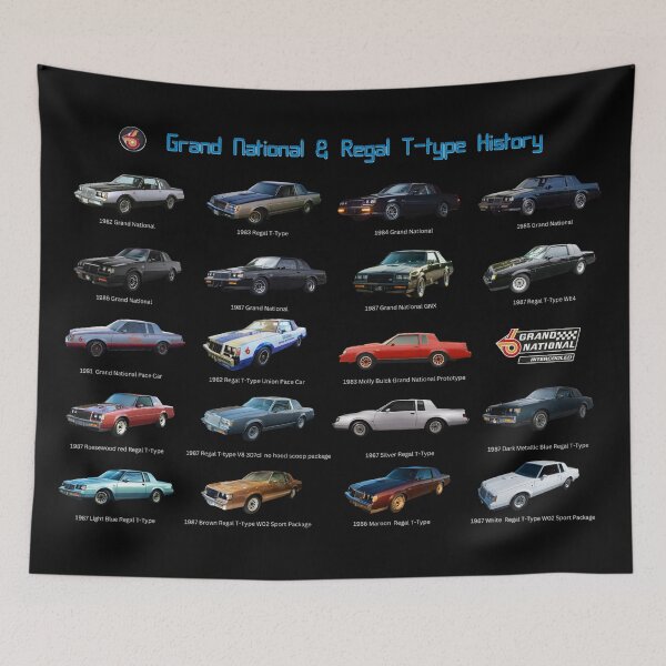 Item preview, History of Grand National and Regal T-Type Turbos 1981 to 1987 cars and prototypes American Muscle car vintage poster / posters photograph - photography designed and sold by Jéanpaul  Ferro.