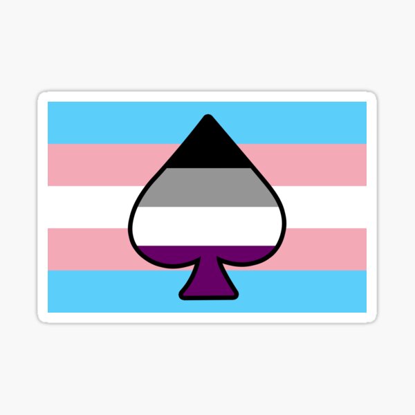 Asexual And Trans Pride Flag With Ace Of Spades Sticker For Sale By Lunyssa Redbubble 4783