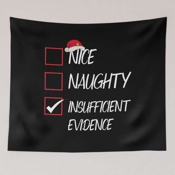 Item preview, Nice Naughty Insufficient Evidence Christmas Santa Claus designed and sold by Tatus Brinal.