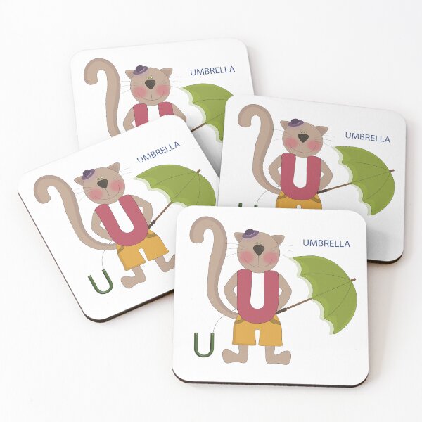 Item preview, Letter U with an umbrella designed and sold by SunGraphicArt.