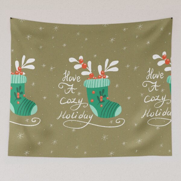 Item preview, Green christmas stockings  designed and sold by pinkyfish1010.