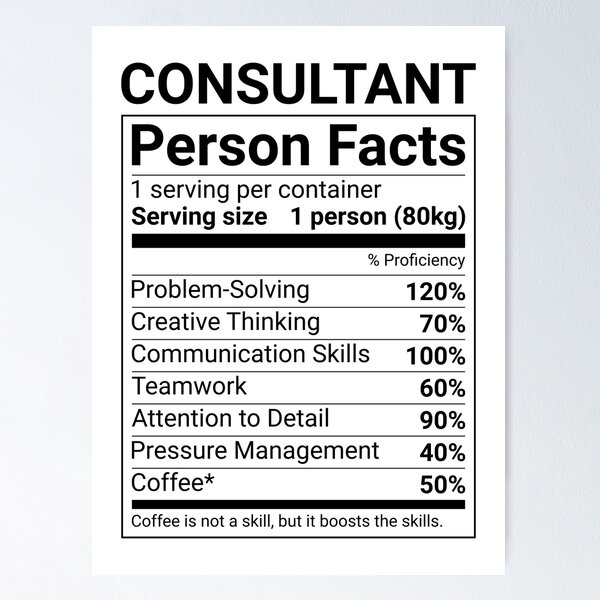 Item preview, Funny Consultant Person Facts designed and sold by blacklinesart.