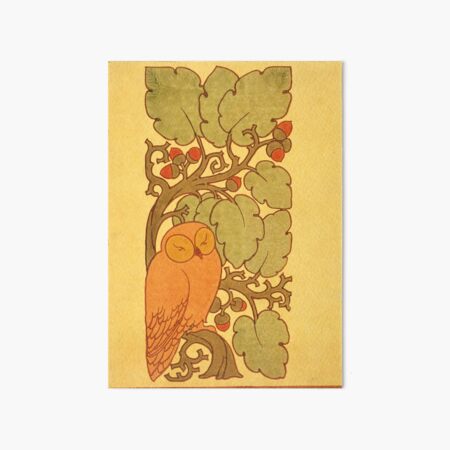 Antique The Owl 1897 Art  Art Board Print for Sale by Osumarts