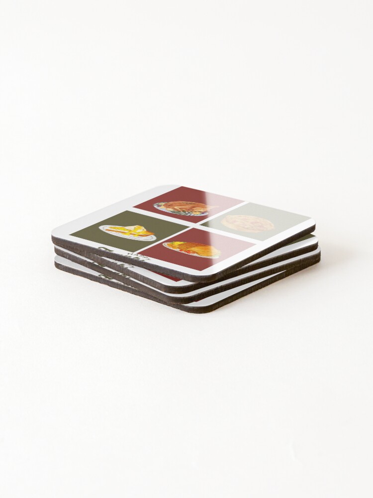 Thumbnail 4 of 5, Coasters (Set of 4), Thanksgiving  designed and sold by RiseAbove22.