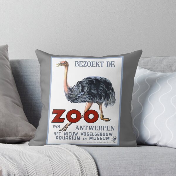 Item preview, Vintage Antwerp Zoo Ostrich Advertising Poster designed and sold by retrographics.