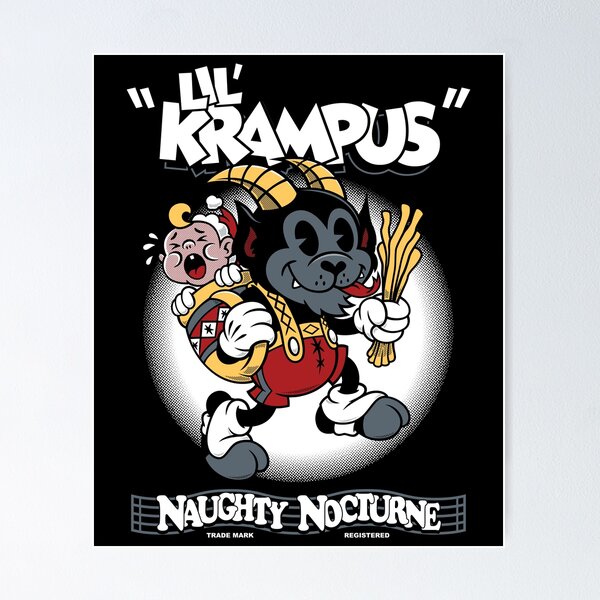 Item preview, Lil Krampus - Vintage Cartoon Christmas - Creepy Cute Rubber Hose designed and sold by Nemons.